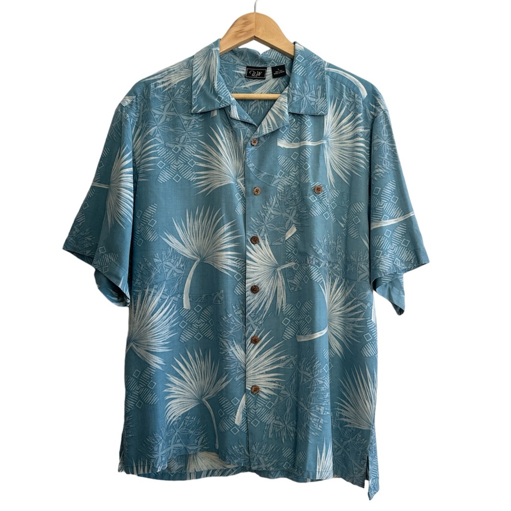 WfF Aloha Shirt 100% Silk, Size L